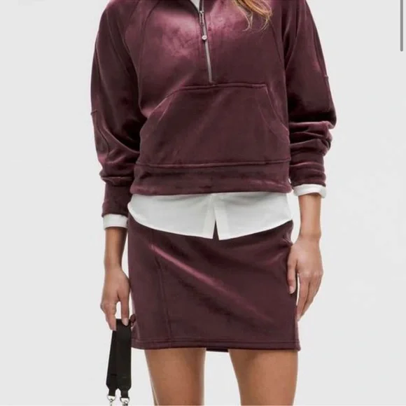 NWT Lululemon‎ Scuba High-Rise Mini Skirt *Velvet Garnet Red Large - Picture 3 of 8